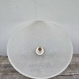 1980s speckled glass pendant light, grey and white