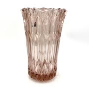 Vase en cristal rose, République tchèque, années 1950