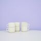vintage set x6 beige glossy coffee cups