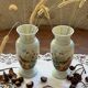 Pair of 19th century opaline glass vases signed