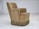 Fauteuil danois des années 1970, velours d'ameublement vert clair.