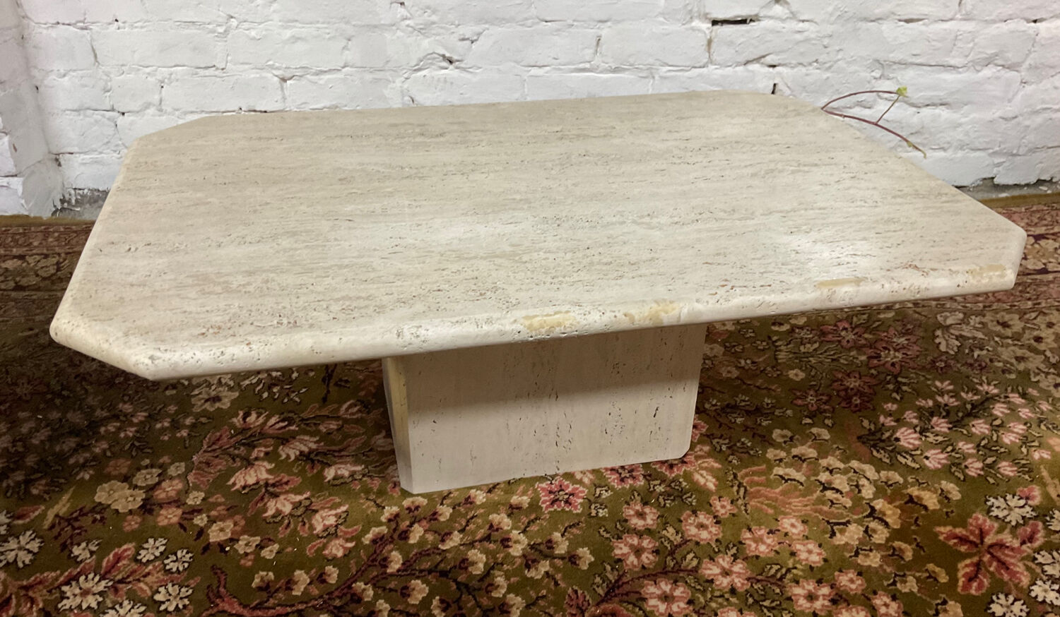 Travertine coffee table from the 70s