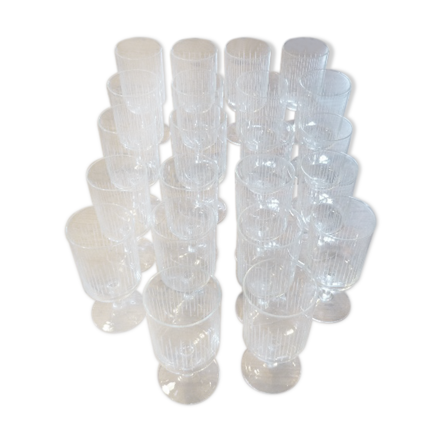 Set of 22 crystal glasses