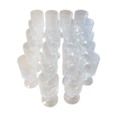 Set of 22 crystal glasses