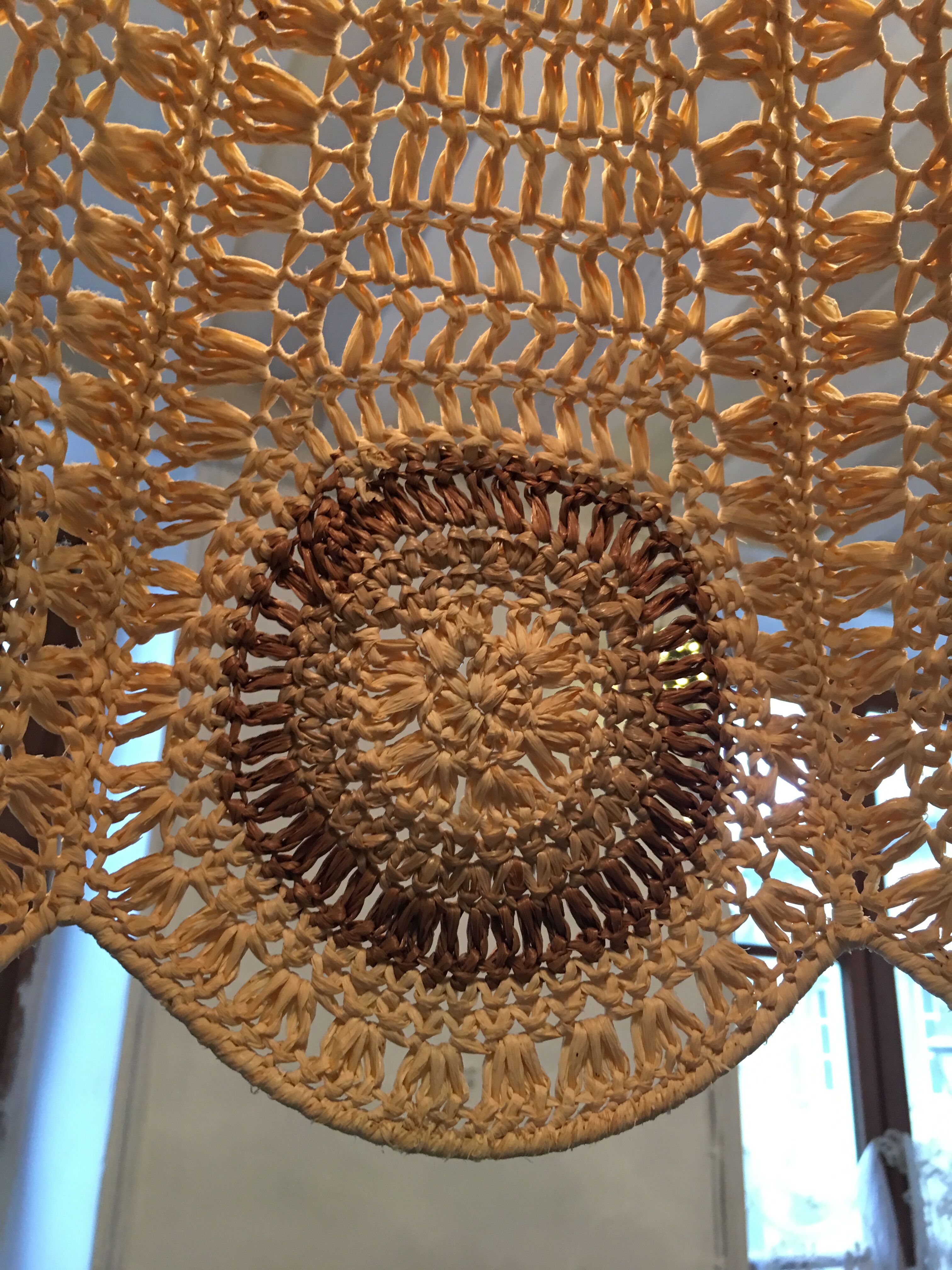 Hanging Lampshade in rafia