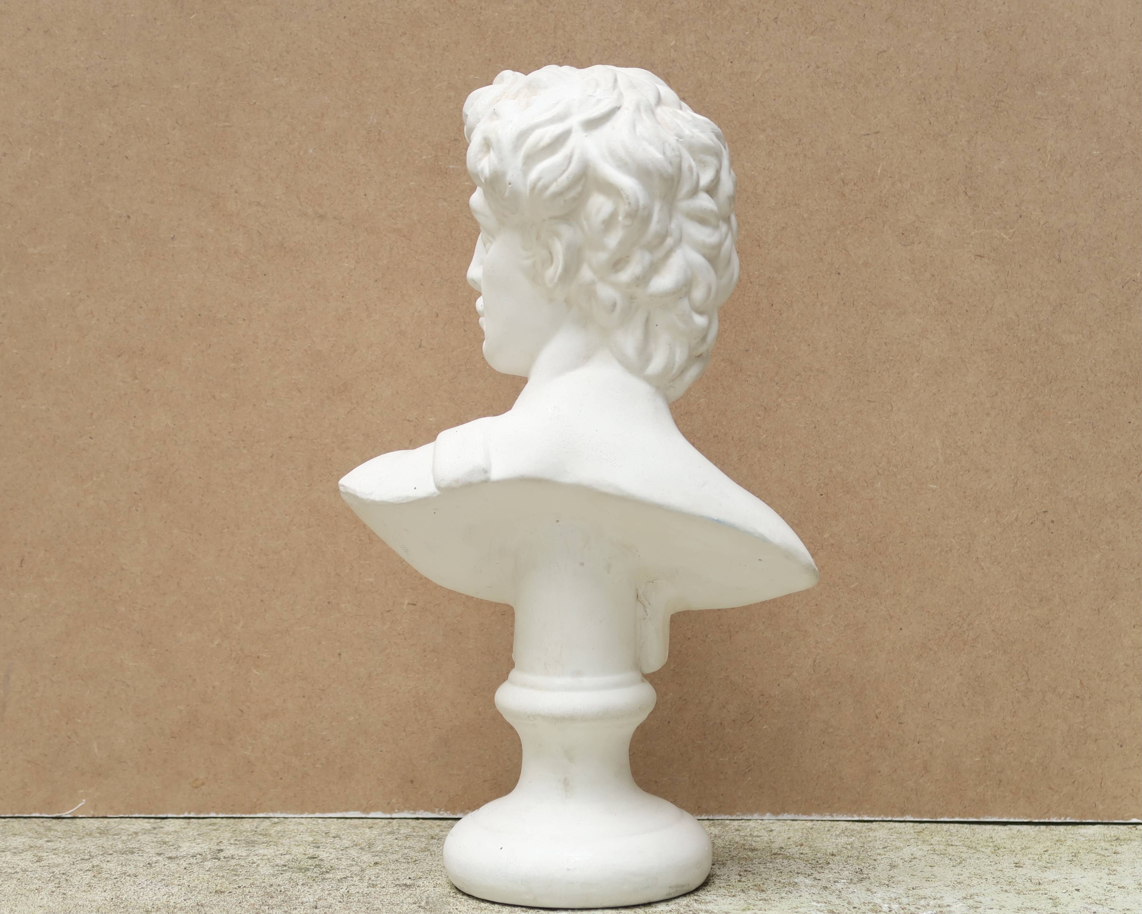 Plaster bust of a man: David, 1980s