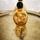 Duo of small amber bottles