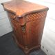 Small support table in Louis XV style with marquetry and bronze.