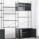 3-Bay shelving system in black by WHB, Germany, 1960’s