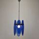 Blue Glass Chandelier or Pendant by Veca, Italy 1970's