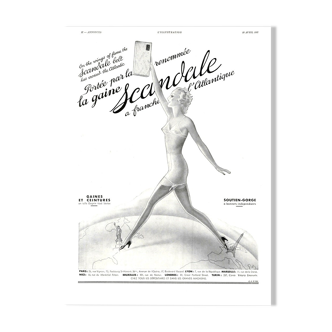 Vintage poster 30s Scandal Lingerie