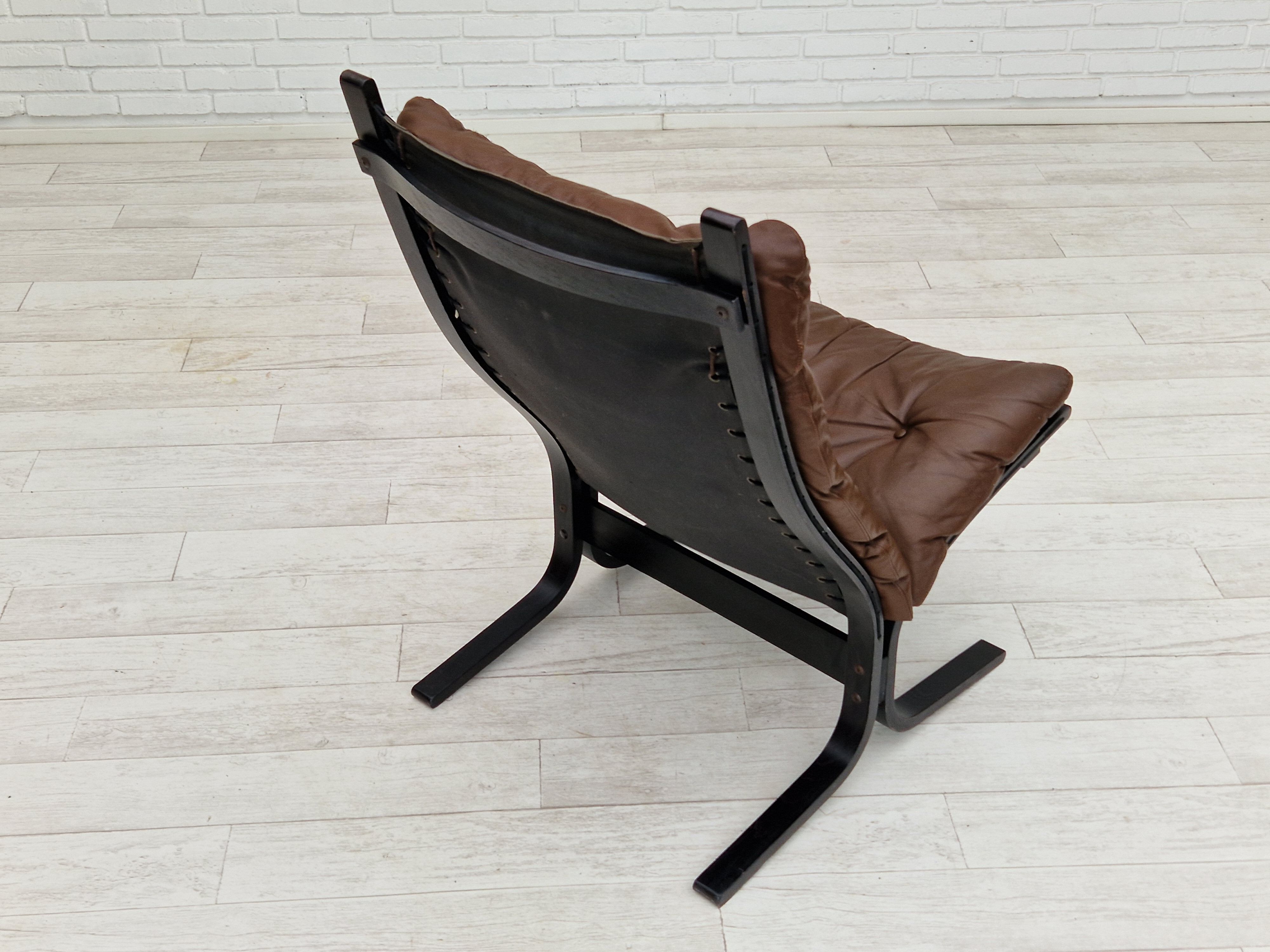 1960’s, Norwegian design, "Siesta" lounge chair by Ingmar Relling, leather, bentwood.