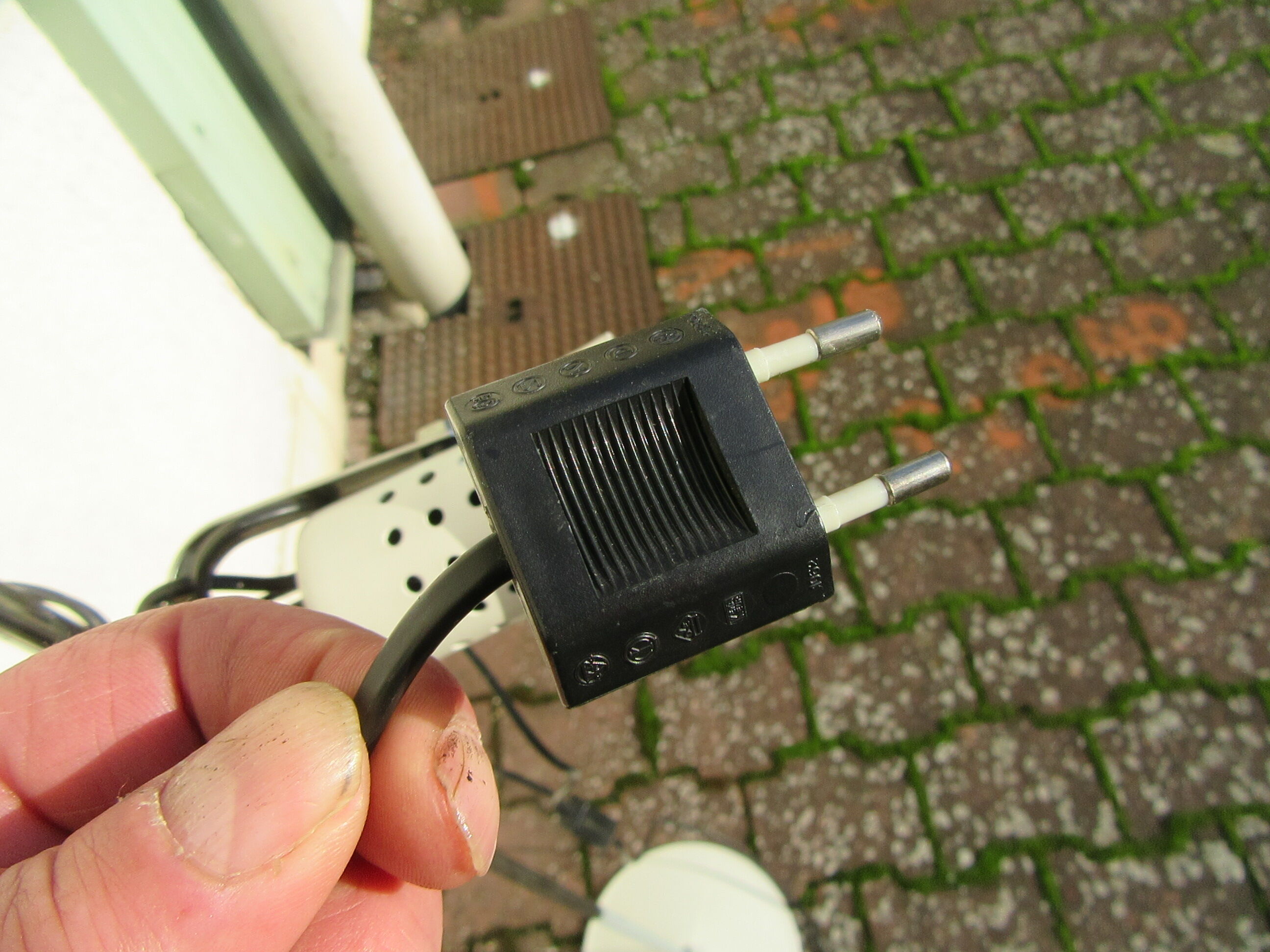 Lamppost 70 double spots vintage - white plate