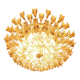 Stilkronen gilt brass and crystal ceiling lamp, Italy 1970s