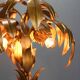 Hollywood regency Hans Kogl palm tree table lamp metal gold gilt 1970