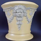 Paire de cache pot en grès de sarreguemines