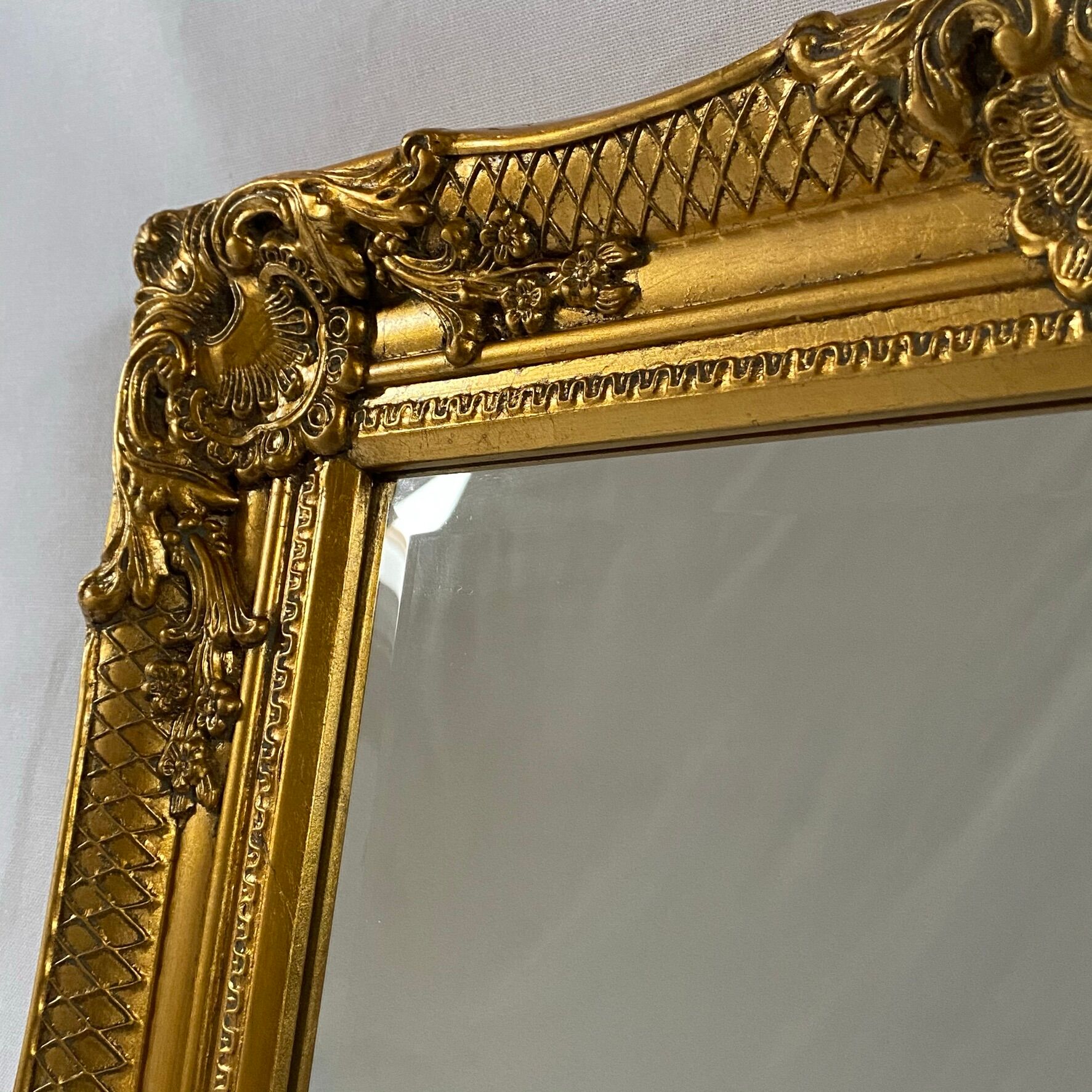 Bevelled mirror, Golden Empire style 64x54cm