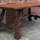 Spanish table with oak lyre legs (19th century)