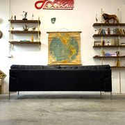 Leather sofa, Denmark, 1960s/70s, mid-century modern style, vintage