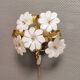 Swedish wall lamp in transparent and white glass shaped like flowers 1960s