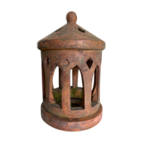 Tuscan lantern garden candle holder in ancient terracotta