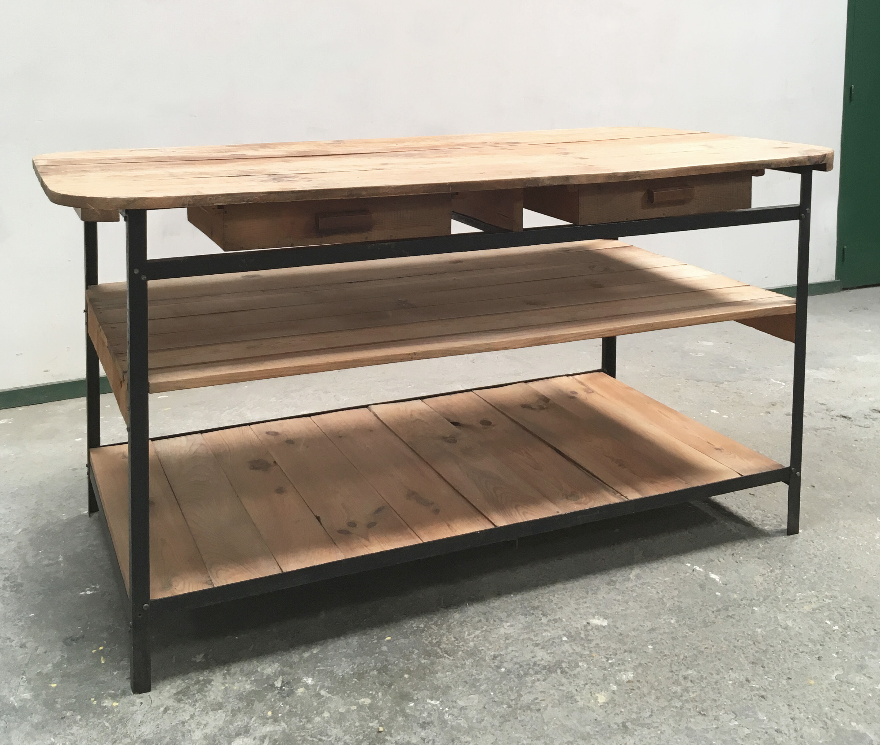 Counter to shelves of business