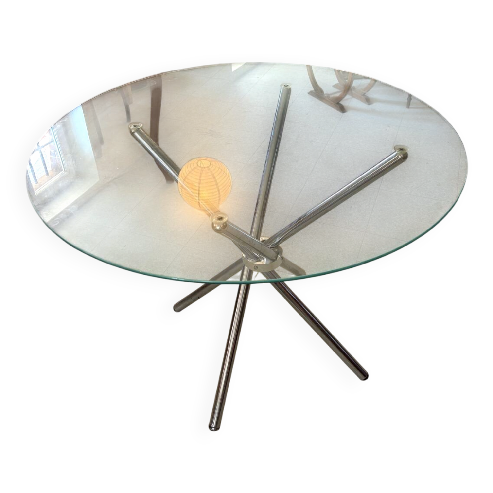 70's glass table