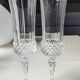 Lot of 6 x Champagne Flutes crystal/Valencay Gold/Crystal d'Arques