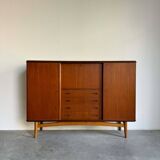 Vintage Danish Highboard teak and oak
