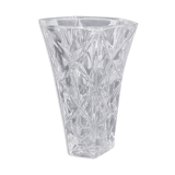 Cut crystal vase - high 13 cm - flared 8 cm