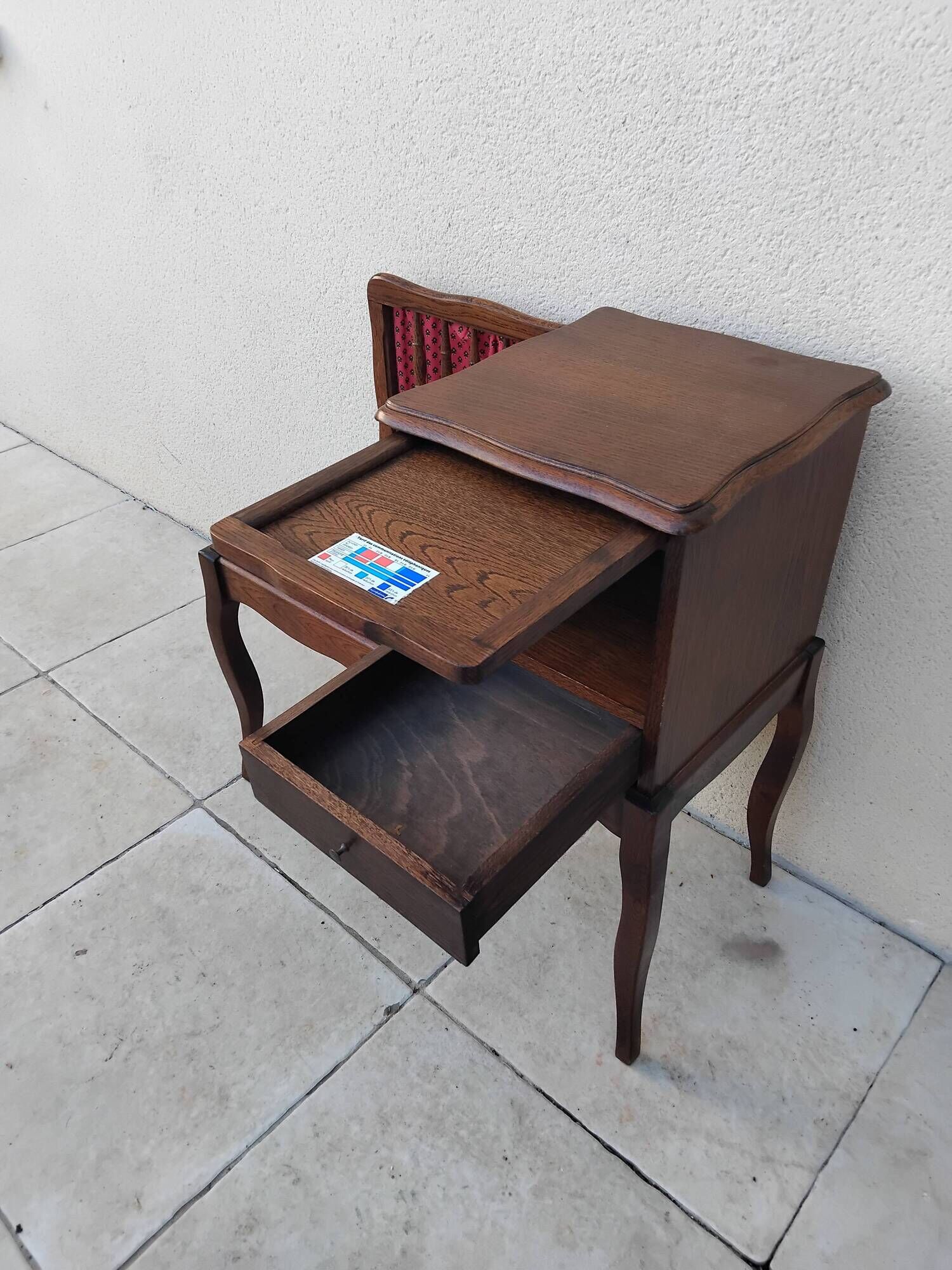 Ancien meuble de téléphone vintage année 80 avec assise