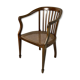 Armchair with gondola backrest and mahogany cane seat 30