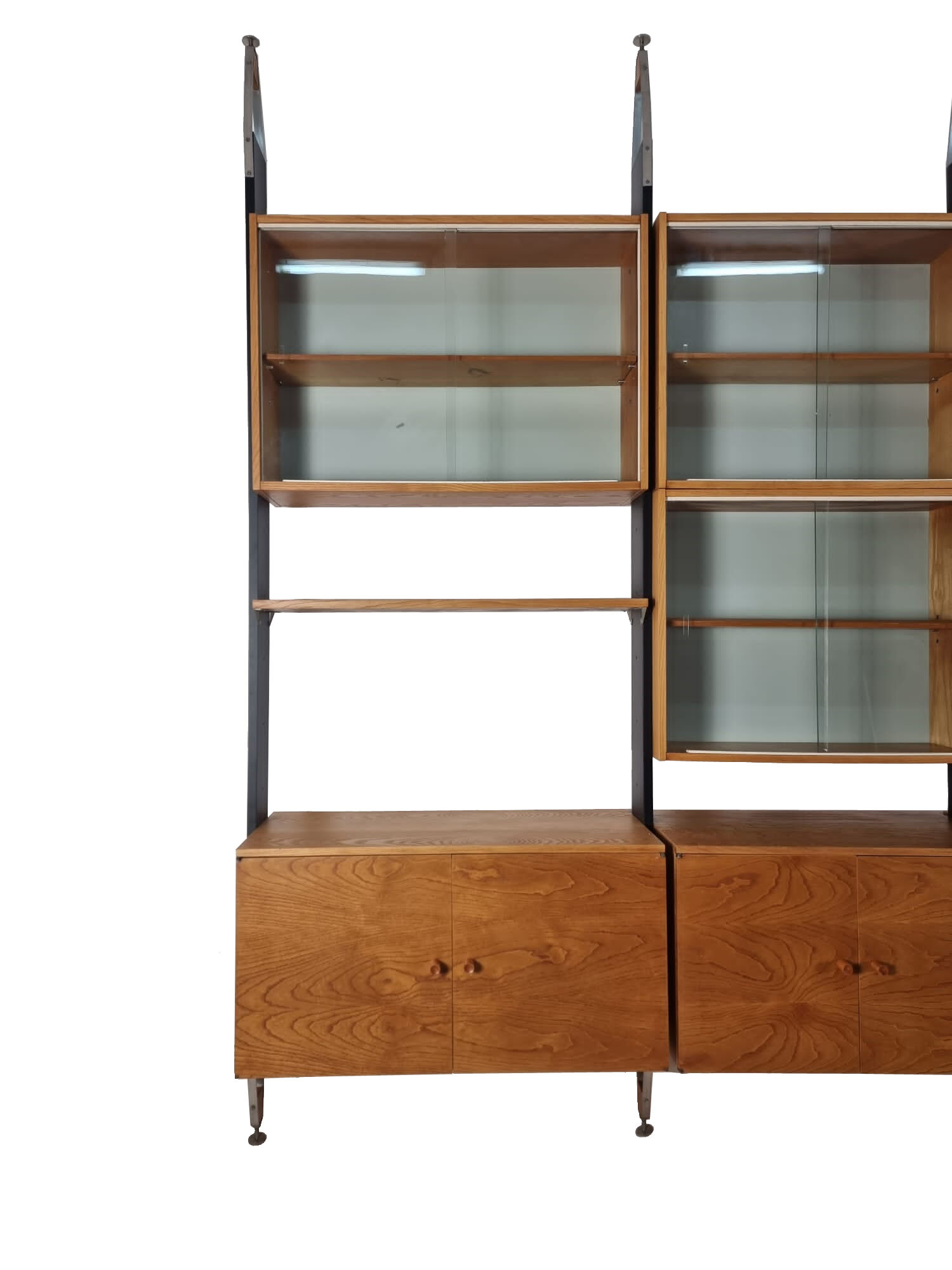 Unité murale modulaire vintage par Jitona, années 1960, ensemble de 4