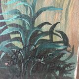 Soldiers and horses lost in the forest, signed