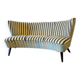 Canapé cocktail vintage incurvé / fauteuil
