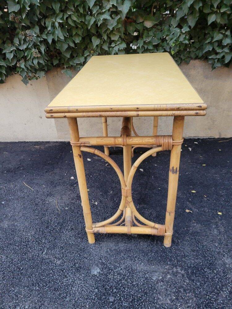 Vintage rattan table