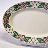 Plat ovale ancien de chez Sarreguemines modèle "Turbigo"