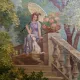 Tableau huile sur toile représentant une scène romantique