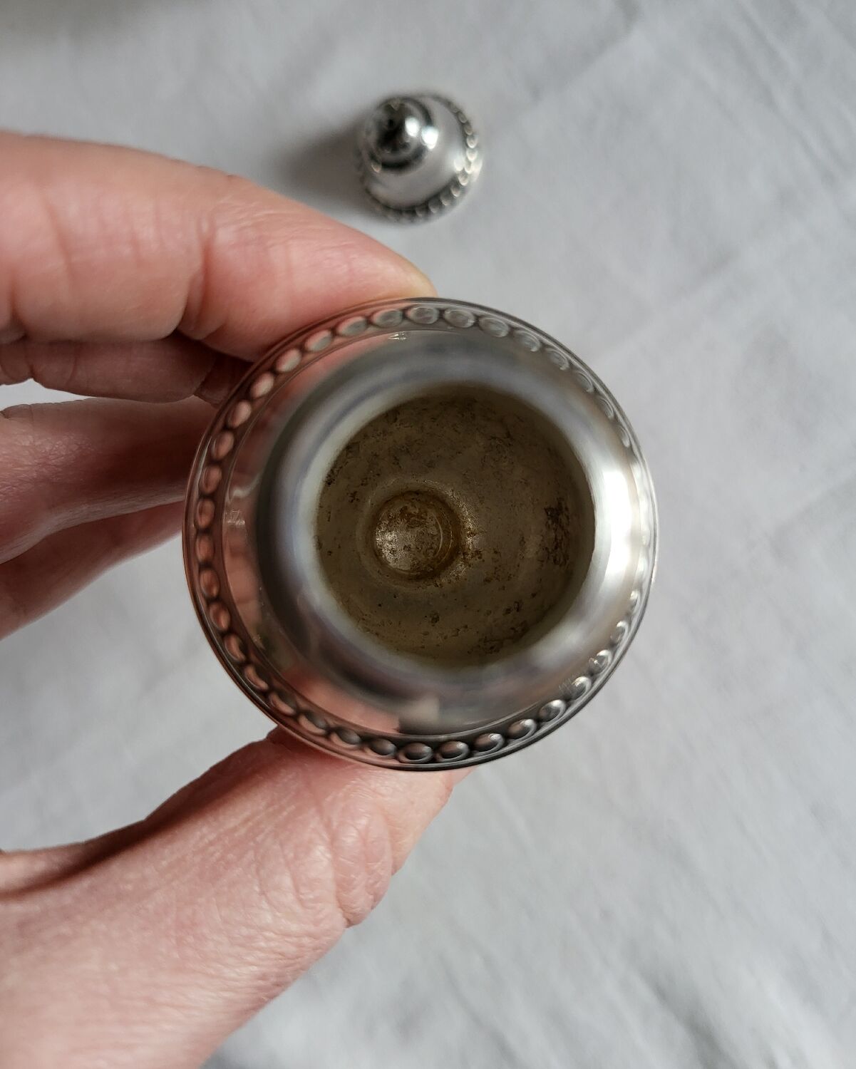 Salt and Pepper Shaker Set in Silver-Plated Metal