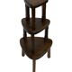Set of 3 brutalist oak oval side or nesting tables minimalist design 1970s
