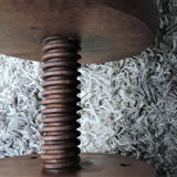 Wooden tripod stool