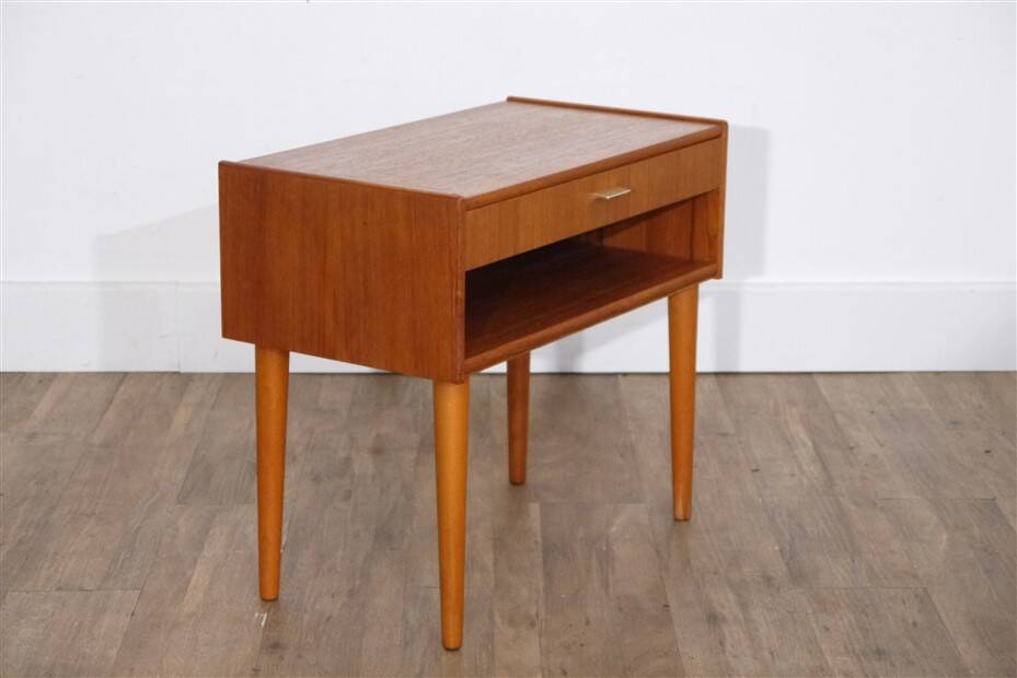 Vintage Scandinavian teak bedside table 1960