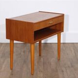 Vintage Scandinavian teak bedside table 1960