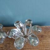 Glass or crystal flower candle holders