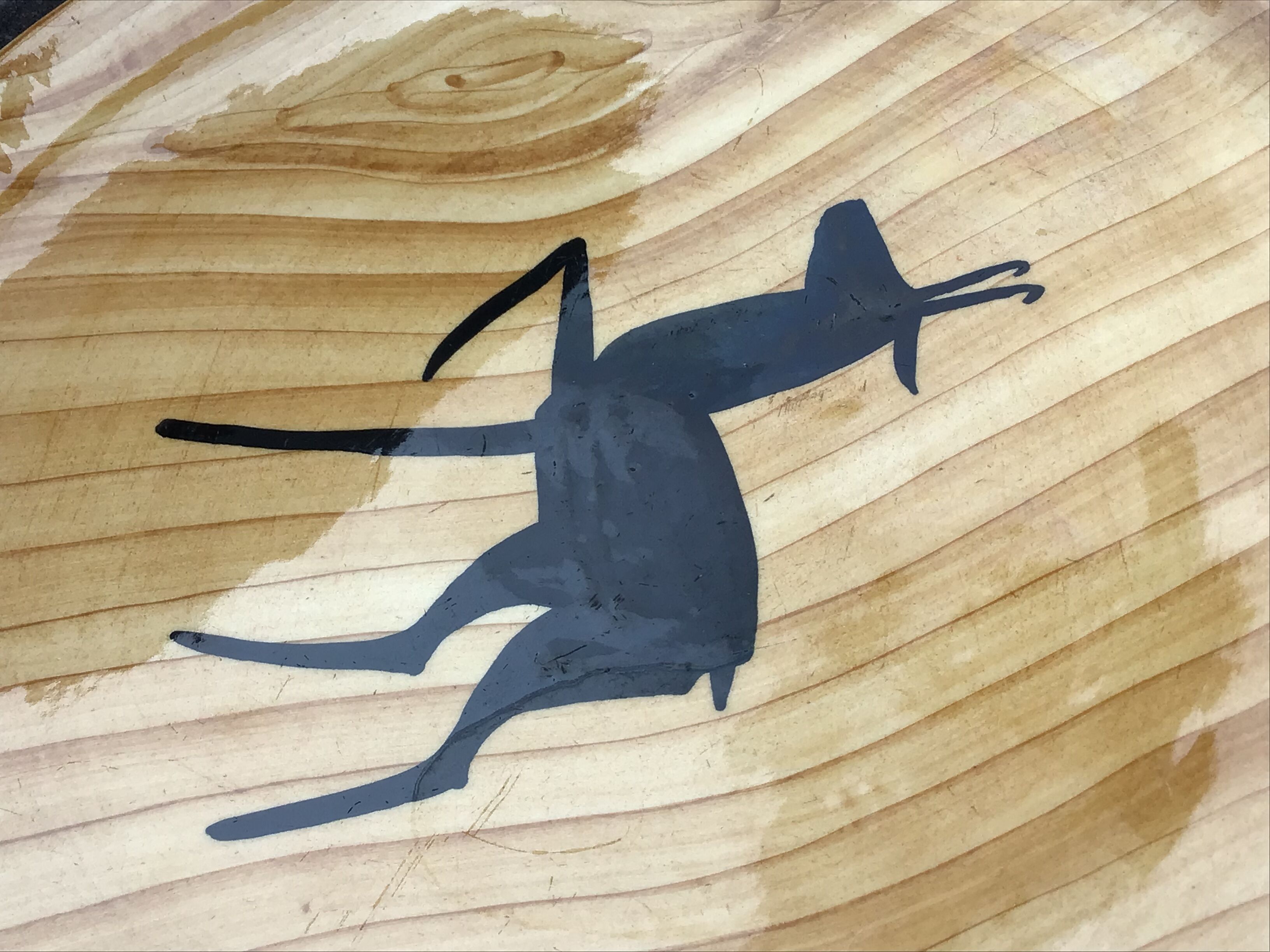 Ceramic plate imitation wood - Grandjean Jourdan - Vallauris