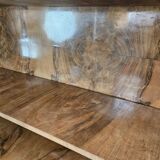 Art Decò display cabinet in walnut burl