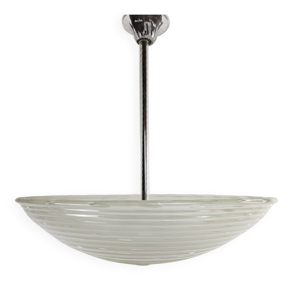 Lampe suspendue en verre italien Art Déco Murano ''Pulegoso'' d'Ercole Barovier, années 1930. — Beyit