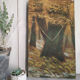 Theatre decoration painted on wood