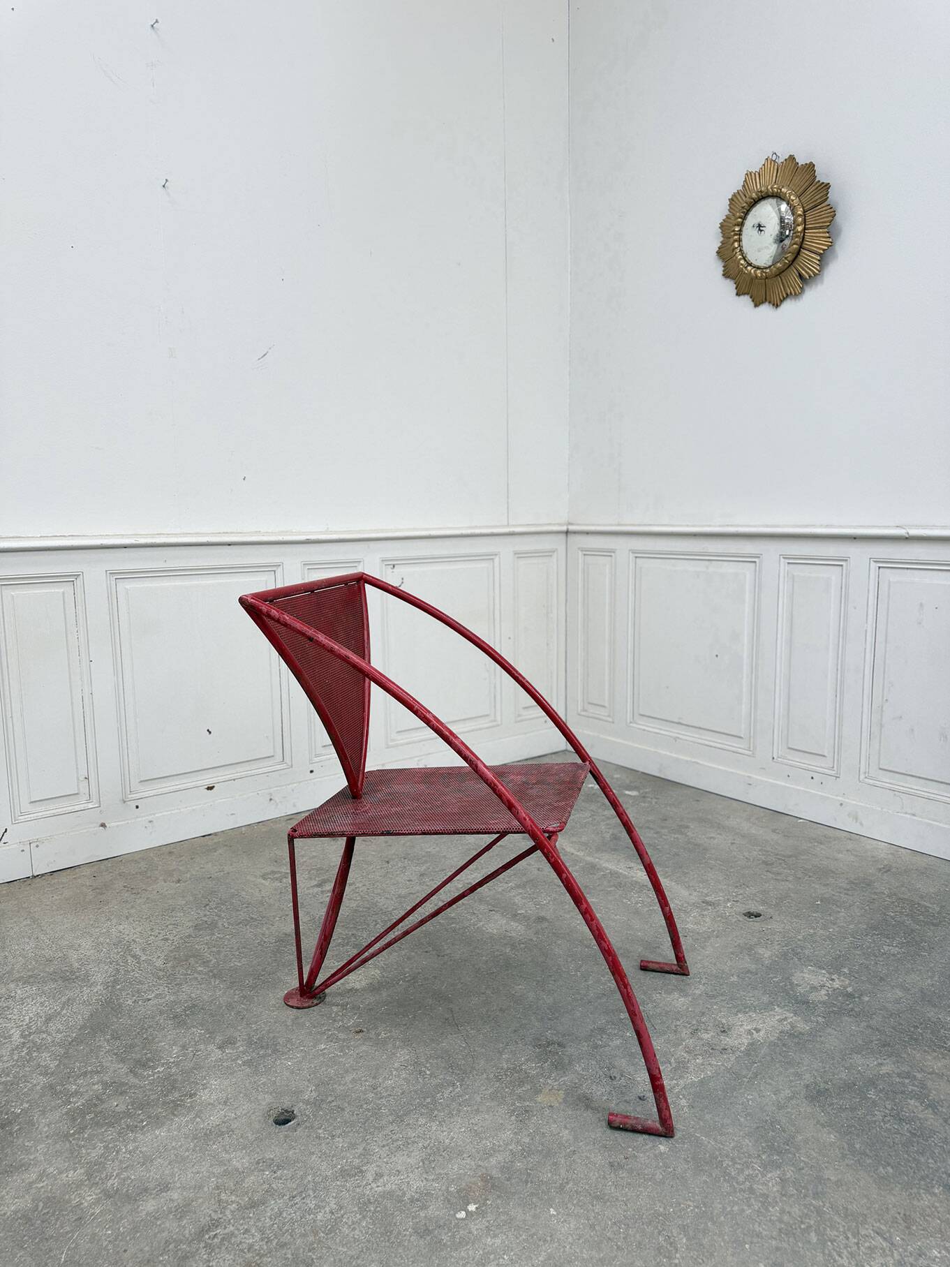 Fauteuil design rouge 1950