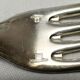 Set of 12 silver metal table forks from christofle model "spatours"